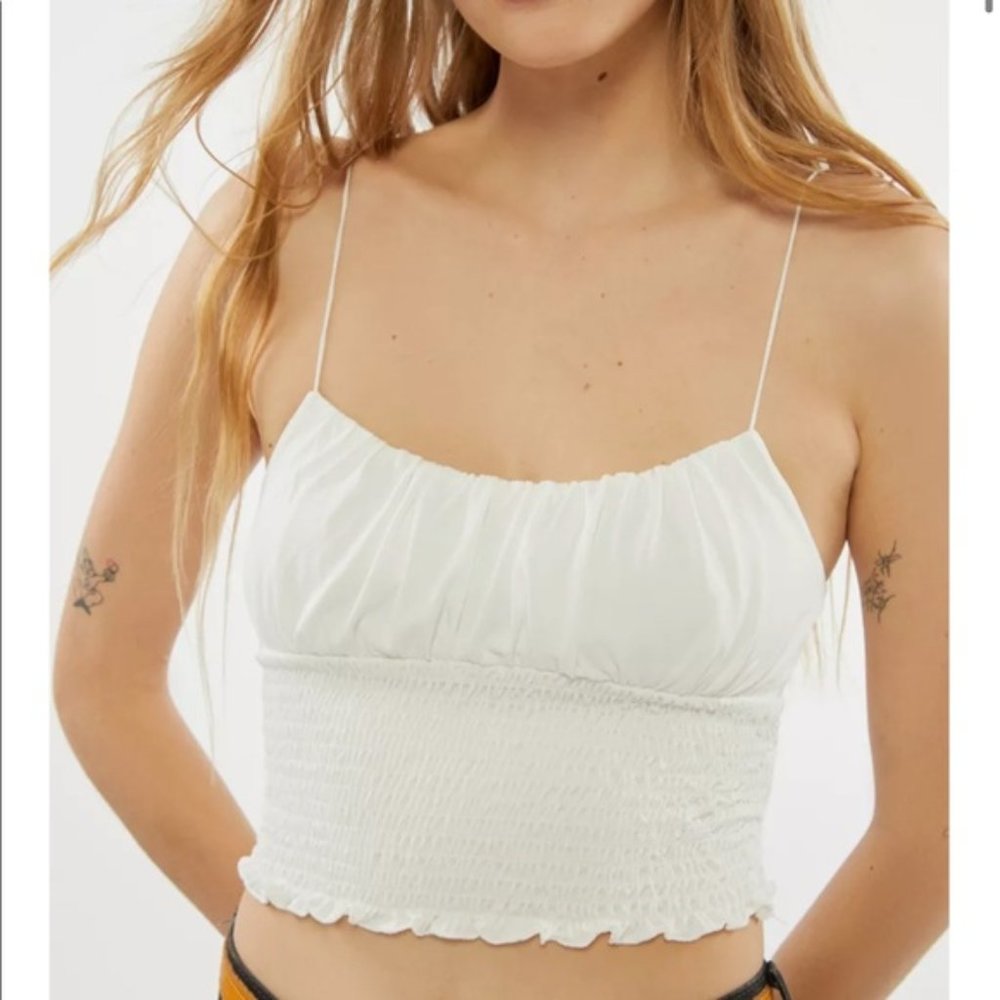 ♥️ Emma Cupro Smocked Cami Tank Top